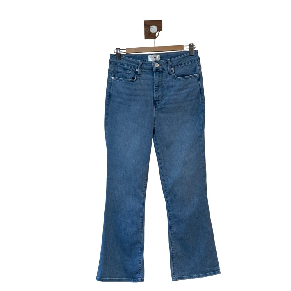 FRAME Denim Le Crop Mini Boot Jeans Women's Size 29 Light Wash High Rise Bootcut